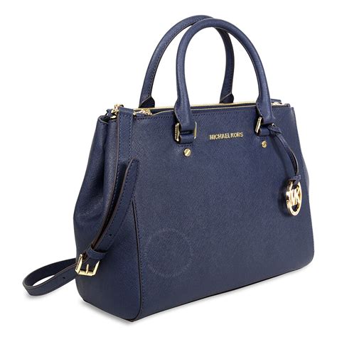 michael kors navy satchel bag|Michael Kors large satchel handbag.